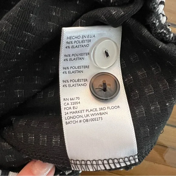 MAEVE black and white checkered high rise wide leg cropped pants - Picture 7 of 8